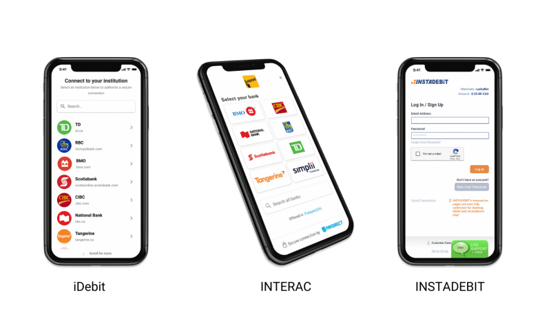 iDebit, INTERAC, INSTADEBIT