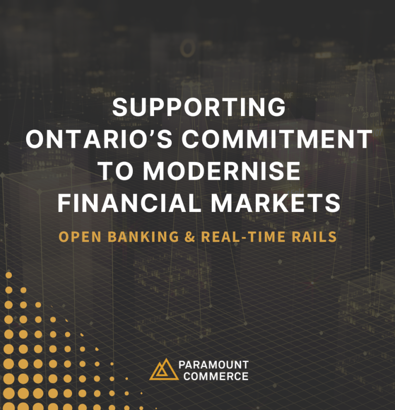 Paramount Commerce Supports Ontario's Commitment To Modernise Financial Markets cover